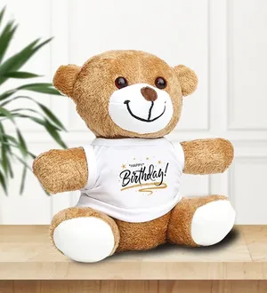 Doğum Günü Baskılı Peluş Ayıcık